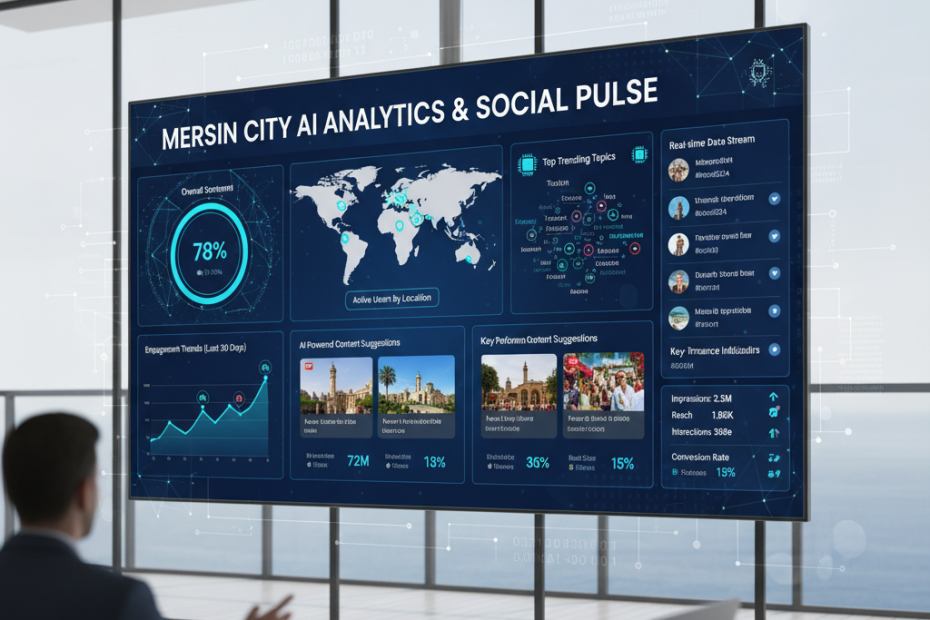 Mersin sosyal medya yönetimi AI destekli stratejiler 2026 16:9 blog görseli